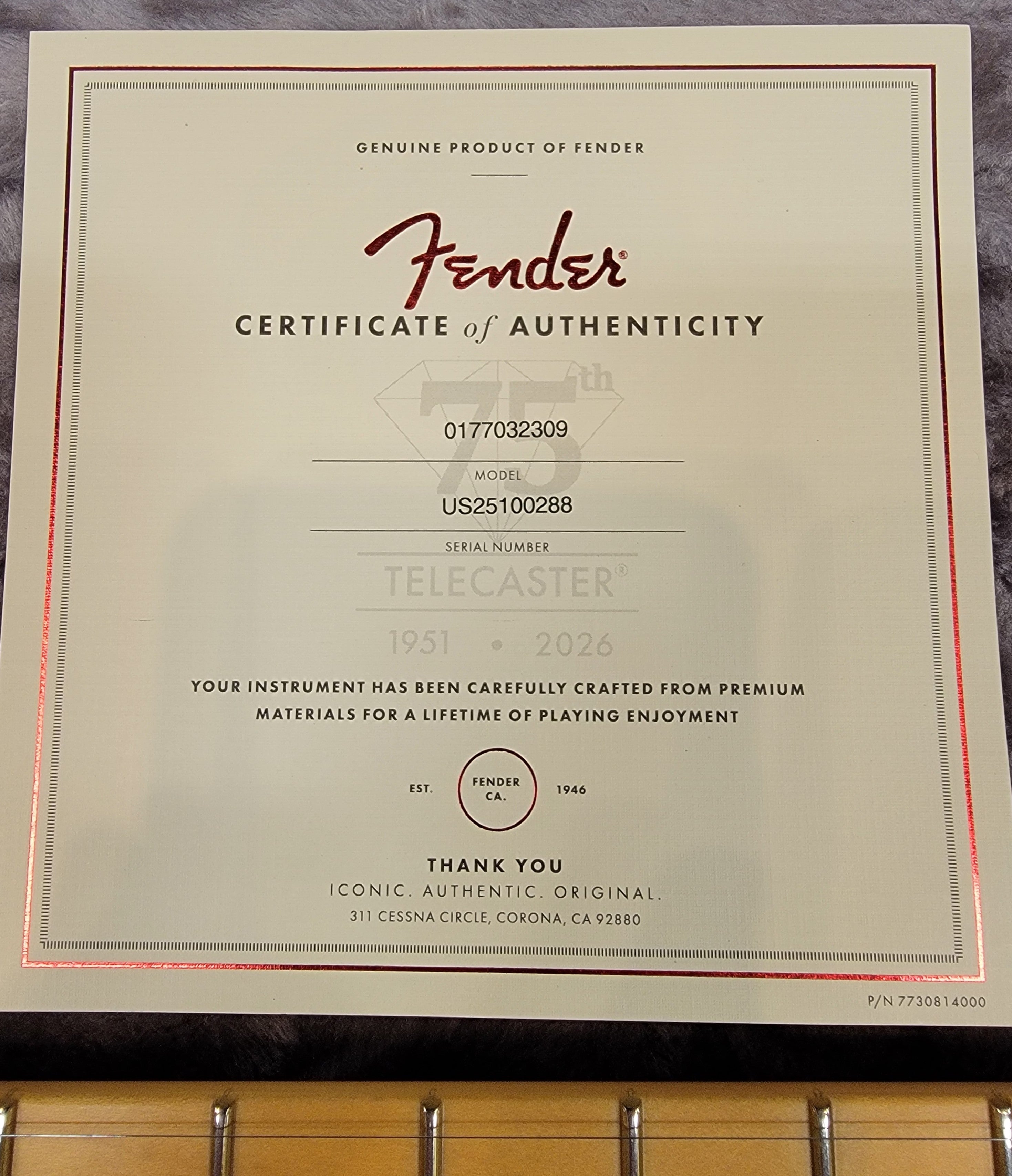 Fender 75th Anniversary American Professional Classic Cabronita Telecaster Candy Apple Red, Case, Free Shipping!