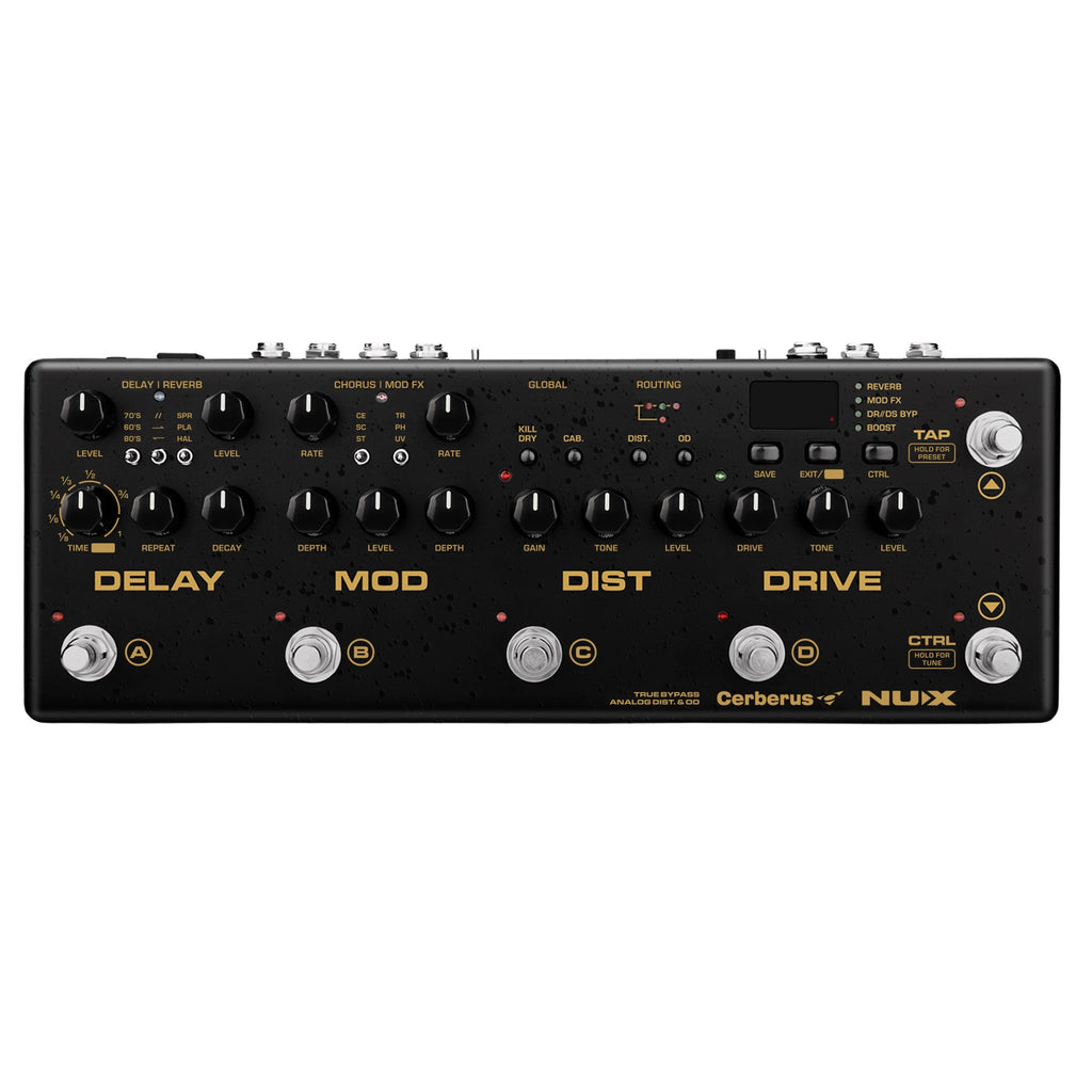 NUX NME-3 Cerberus multi-effects pedal — full control layout