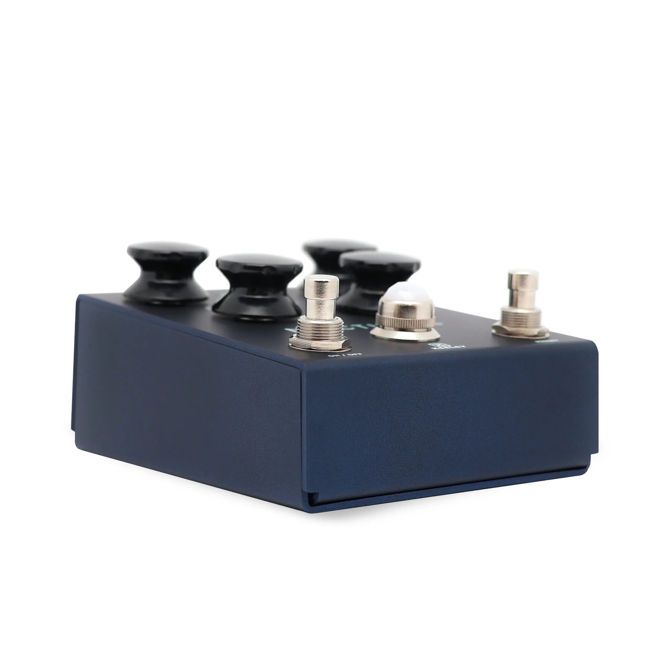Keeley Nocturne reverb pedal — mode LED and reverb mode button detail