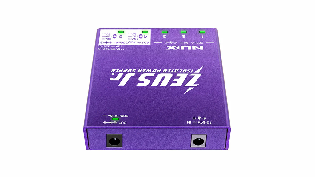 NUX Zeus Jr. power supply — voltage selection detail