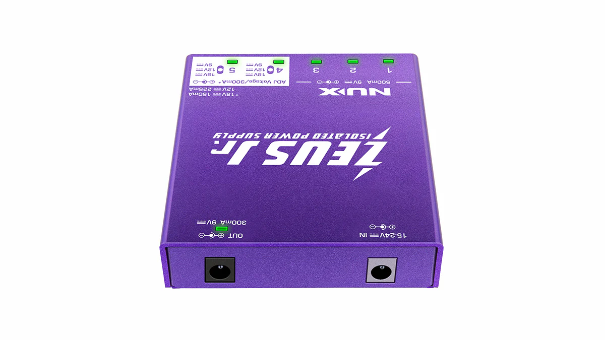 NUX Zeus Jr. power supply — voltage selection detail