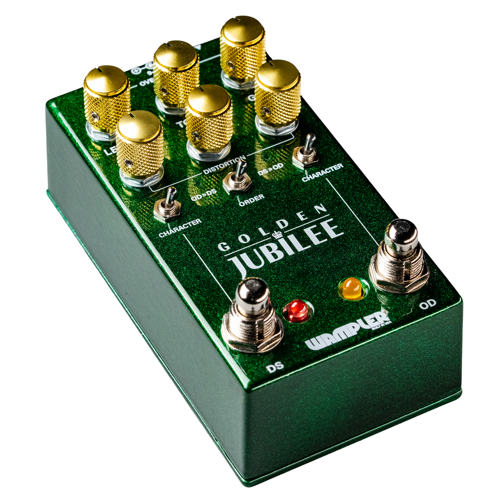 Wampler Golden Jubilee pedal - character and order toggle switches detail