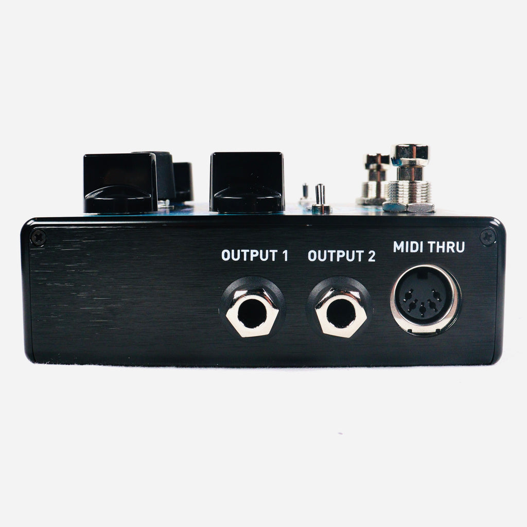 Source Audio Encounter delay reverb pedal — knob detail