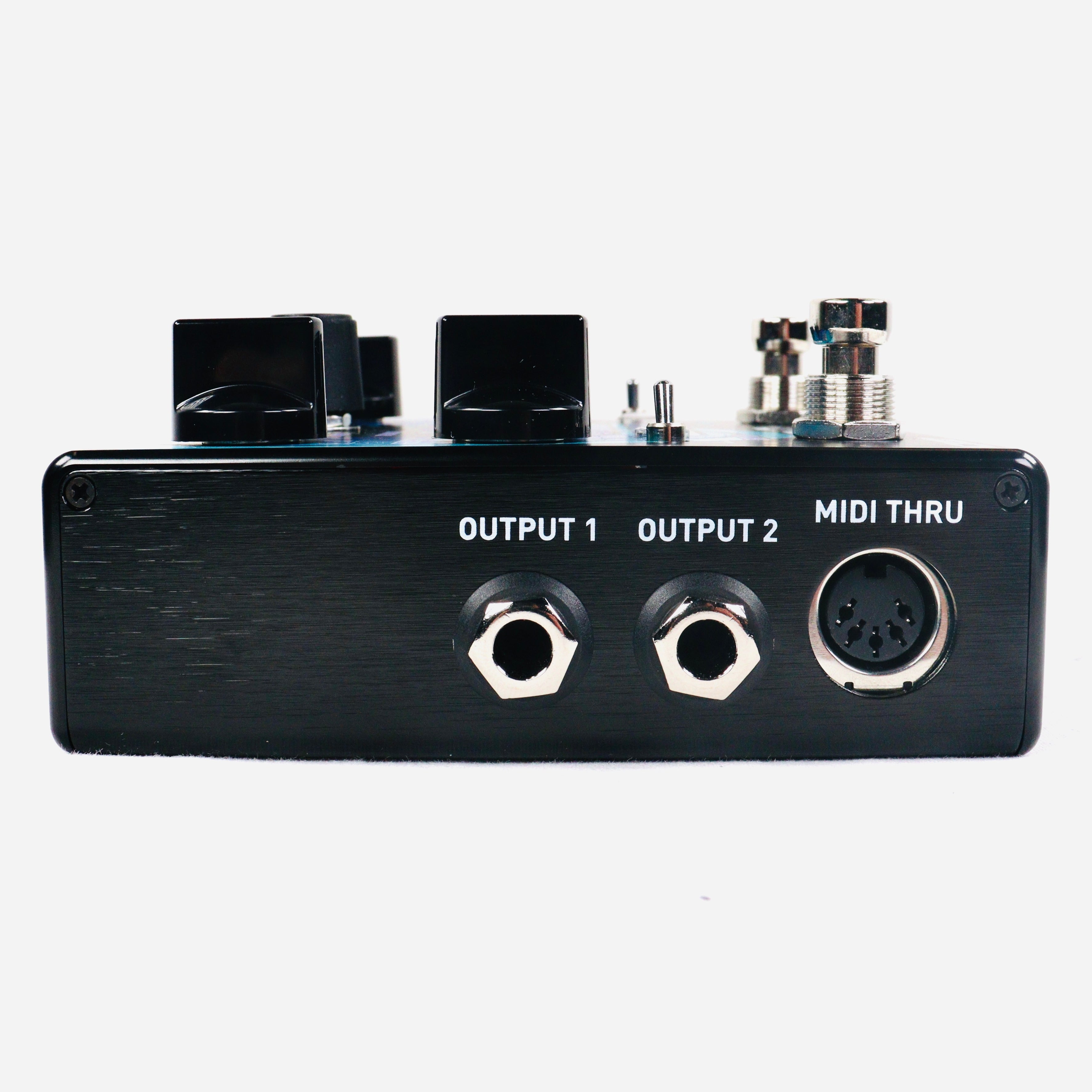 Source Audio Encounter delay reverb pedal — knob detail