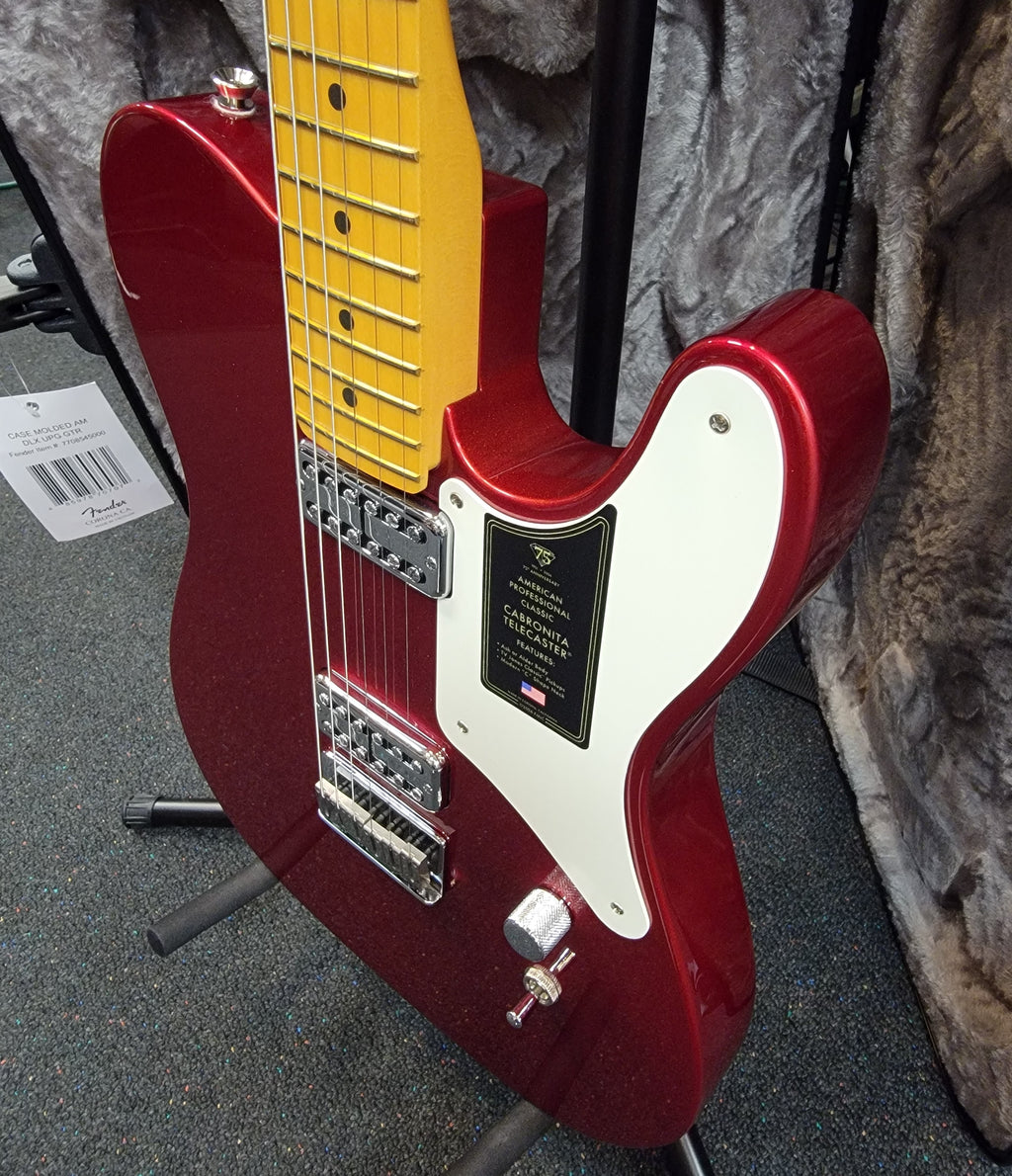 Fender 75th Anniversary American Professional Classic Cabronita Telecaster Candy Apple Red, Case, Free Shipping!