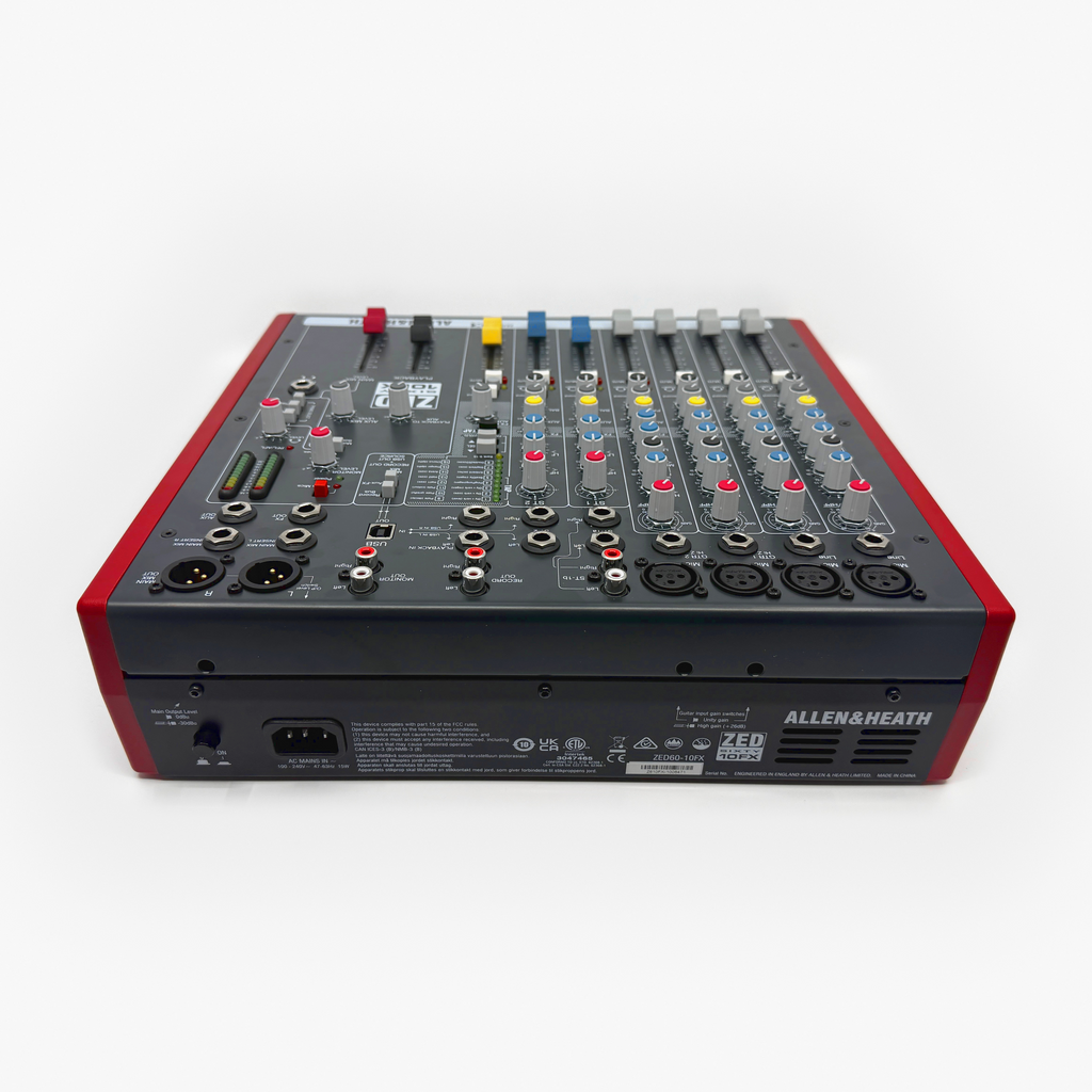 Used Allen & Heath ZED60-10FX 10-Channel Analog Mixer/2x2 USB Audio Interface