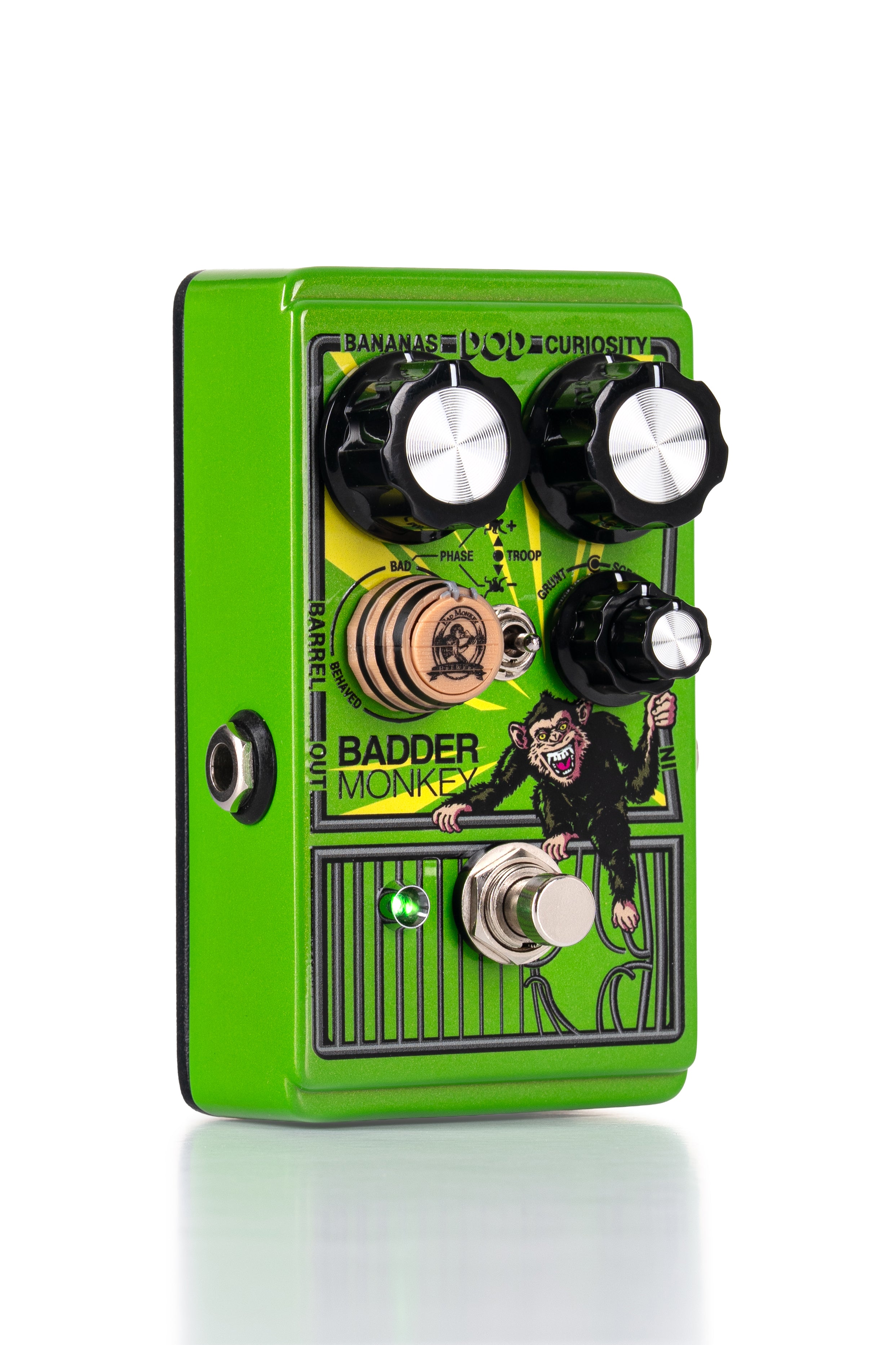 DOD Badder Monkey overdrive pedal — side view