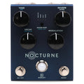 Keeley Nocturne Andy Timmons reverb pedal — blue enclosure top view with four knobs