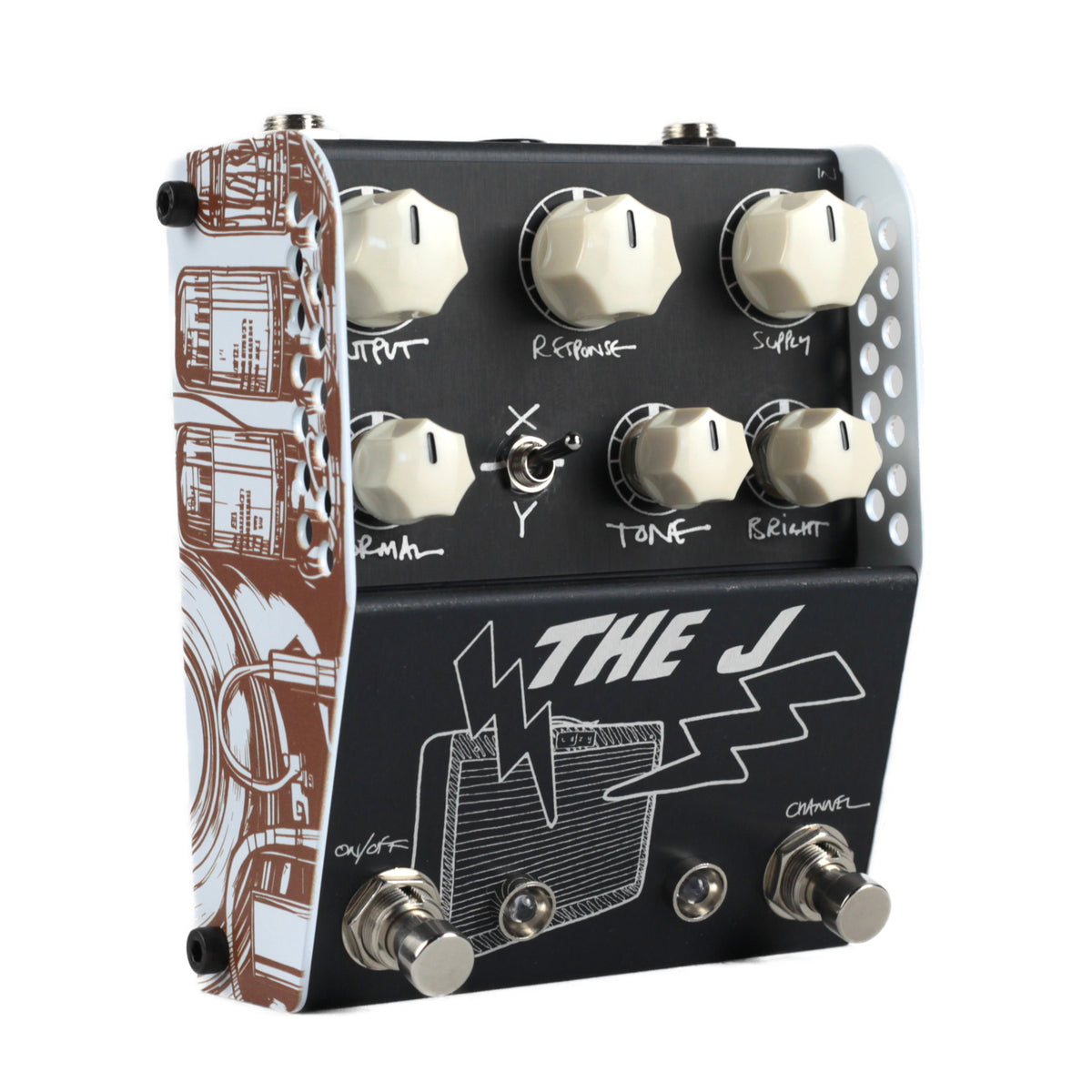 Used Lazy J x ThorpyFX THE J Analog Amp Emulator Guitar Effects Pedal