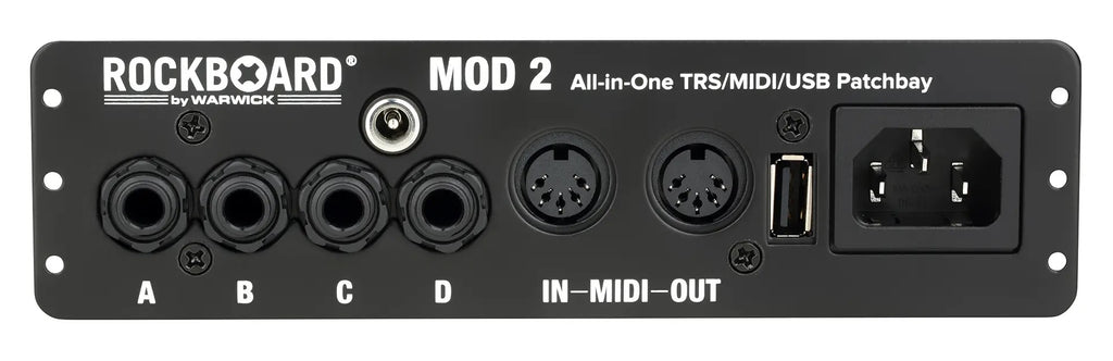 New RockBoard MOD 2 V2 All-in-One TRS, MIDI, IEC, DC & USB Patchbay for Pedal Boards