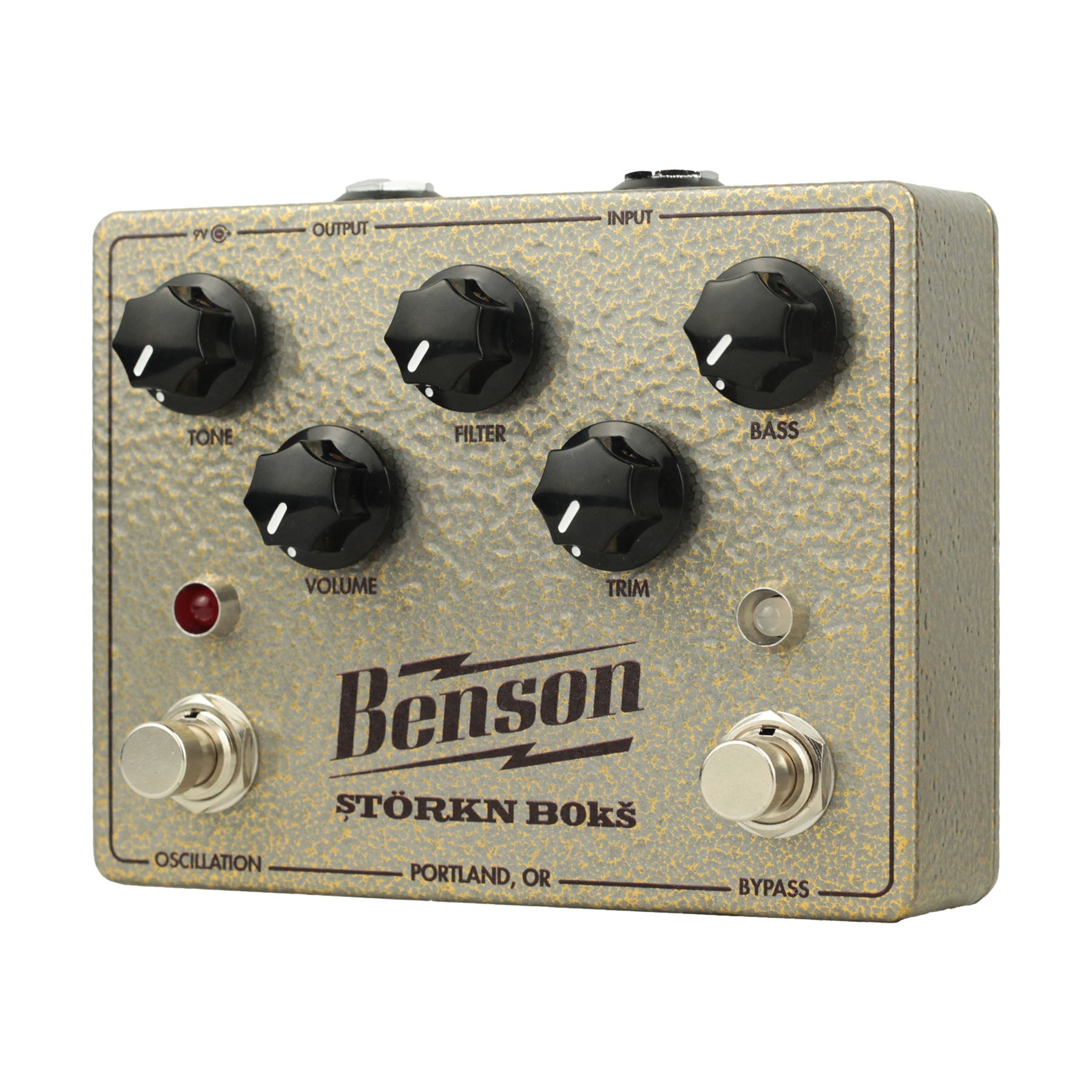 Benson STORKN BOKS fuzz pedal — side view