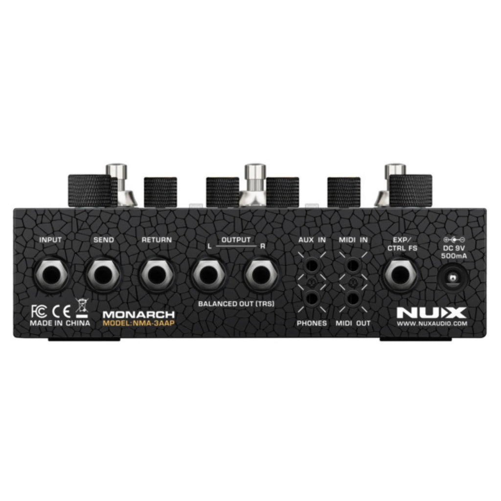NUX Amp Academy Stomp — rear panel inputs and outputs