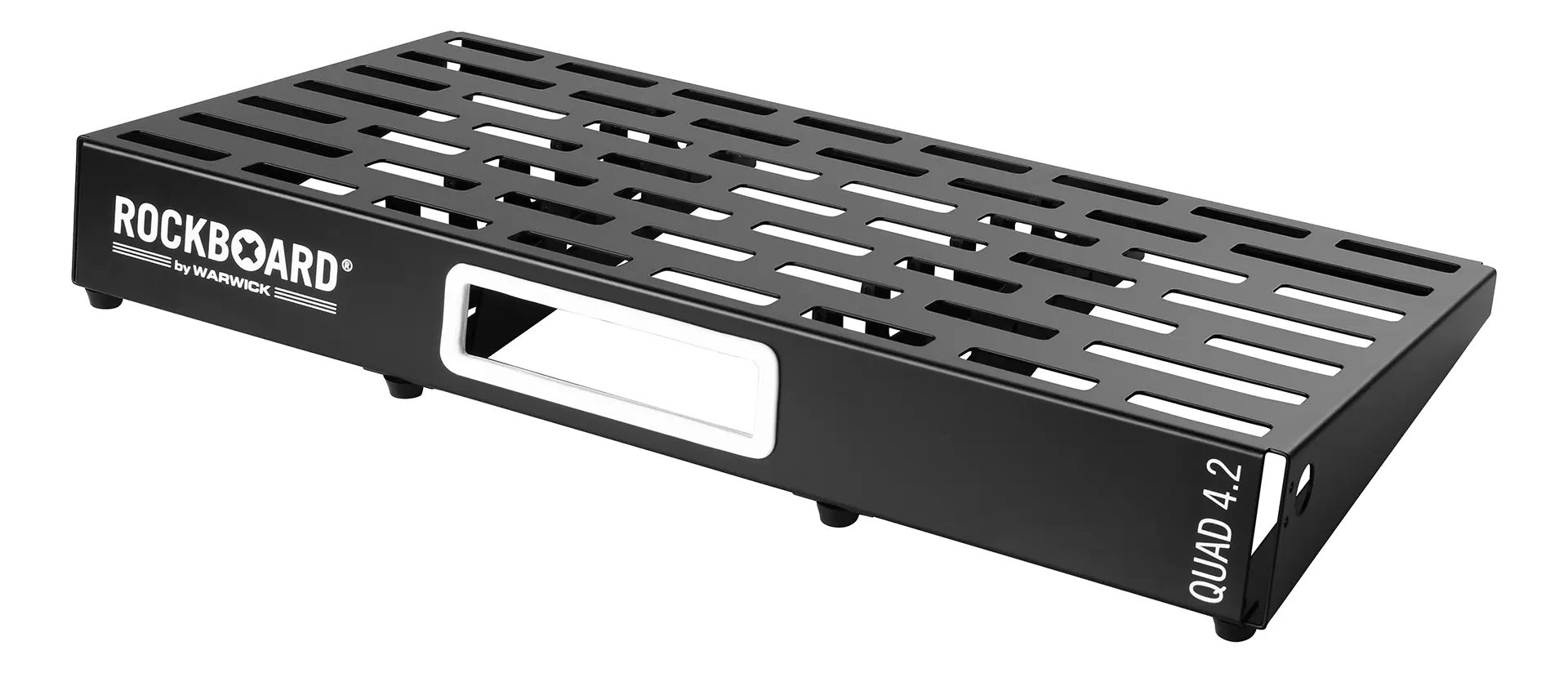 RockBoard Quad 4.2 pedalboard angled side profile view