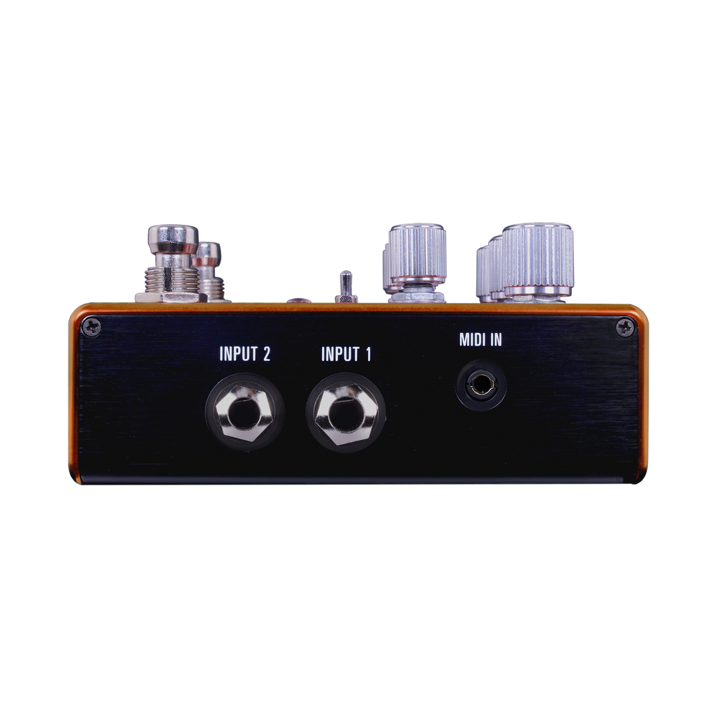 Source Audio Pathways reverb tremolo pedal — side jacks