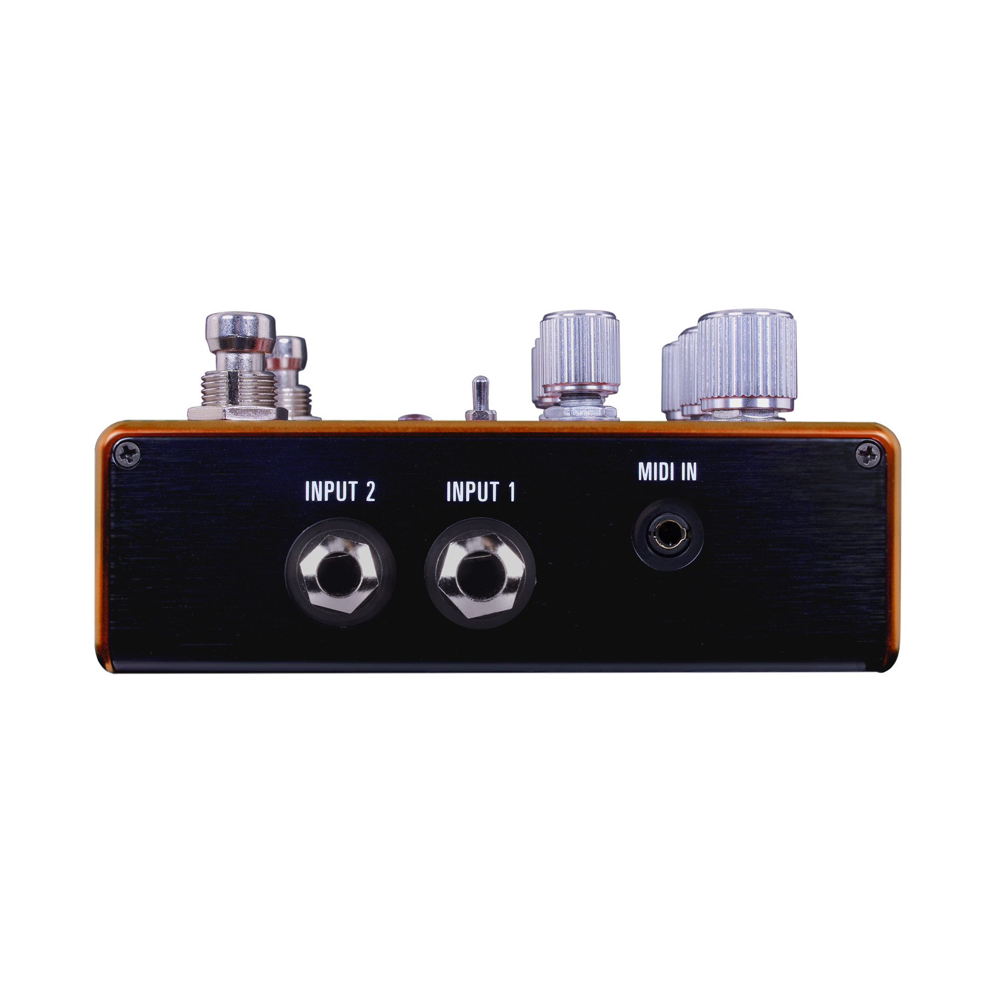 Source Audio Pathways reverb tremolo pedal — side jacks
