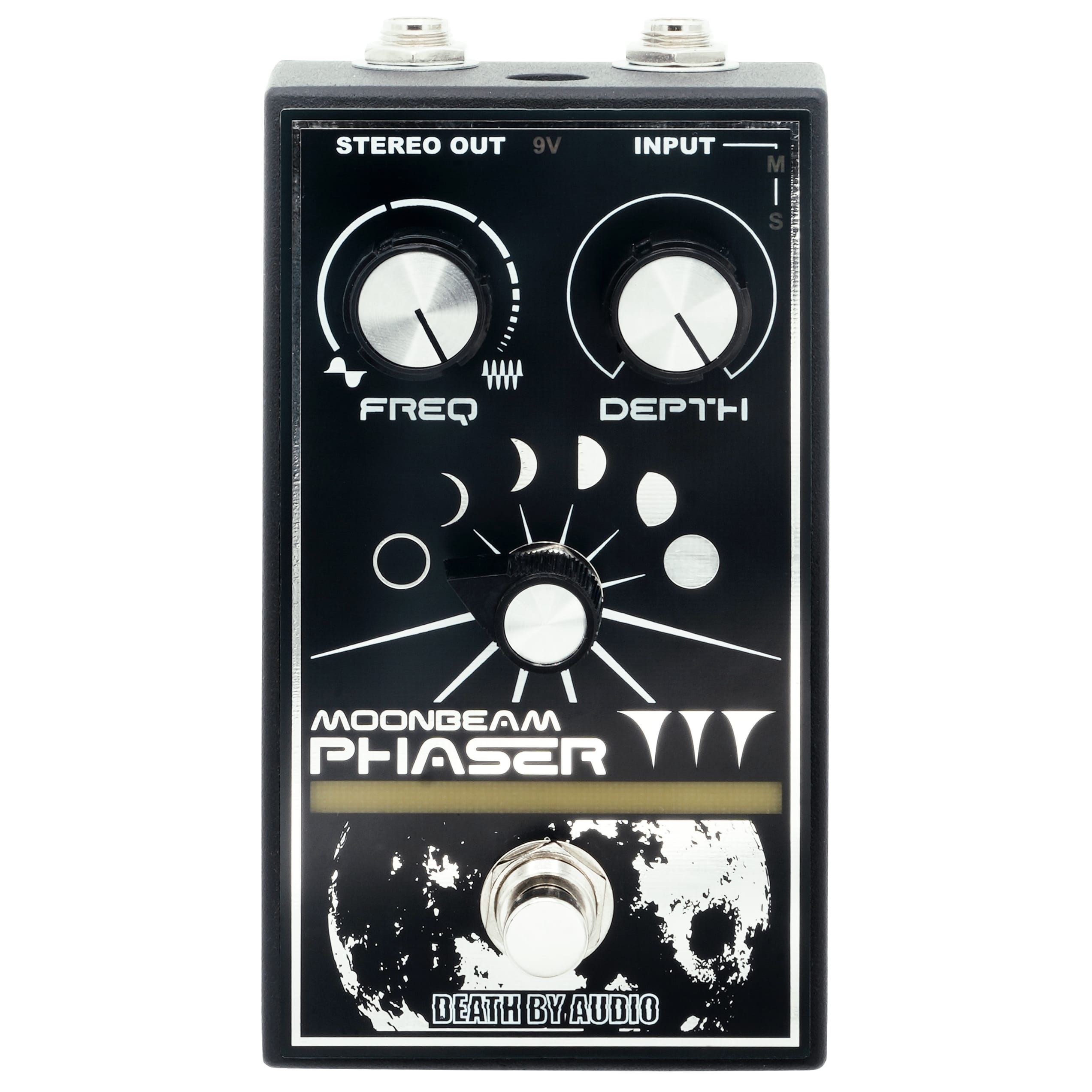 Death By Audio Moonbeam phaser pedal — black enclosure front