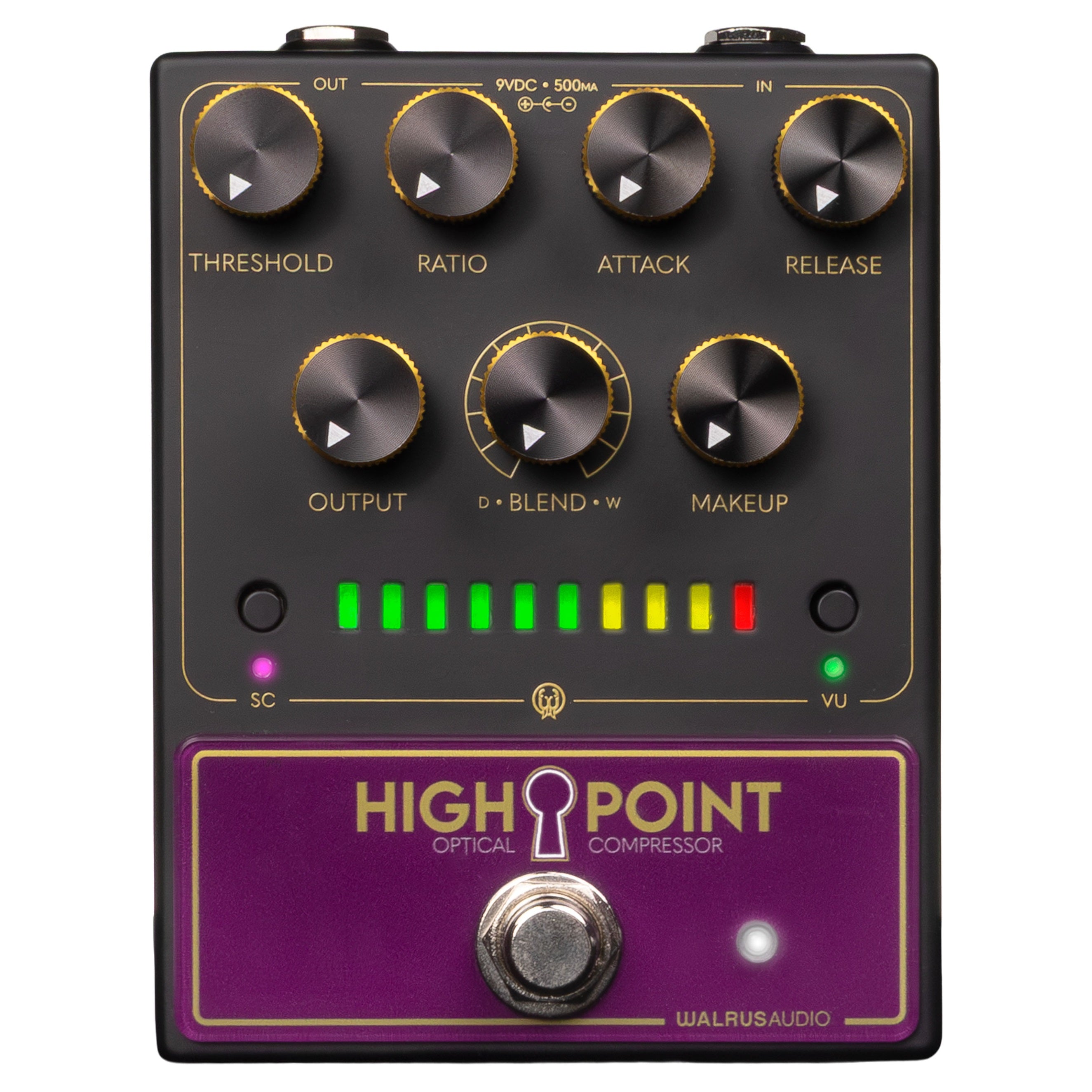 New Walrus Audio Highpoint Analog Optical Compressor Guitar Effects Pedal - Black