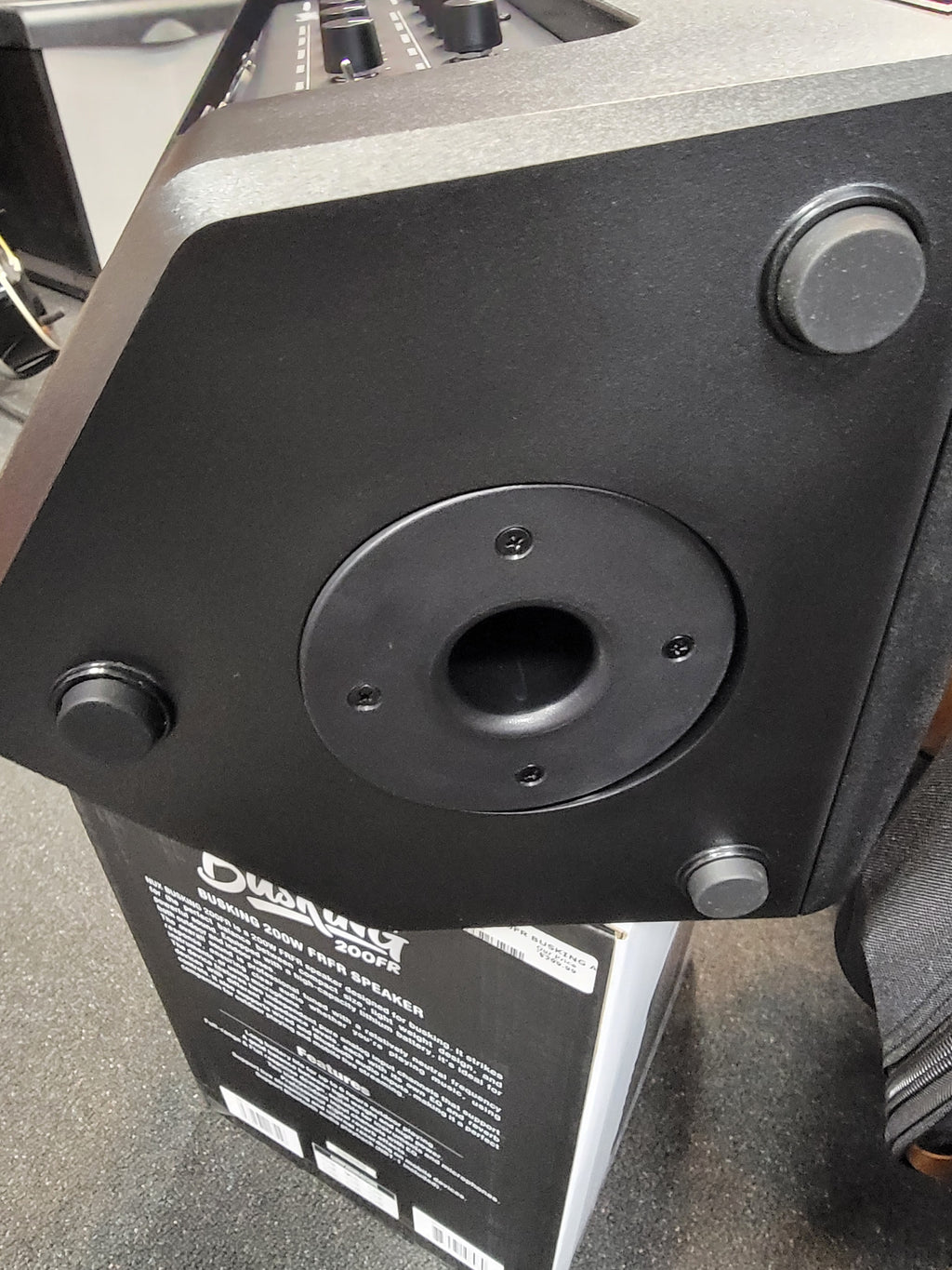 NUX Busking 200FR portable PA speaker — rear view