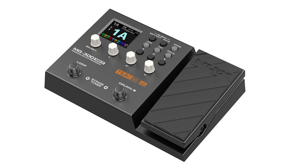 Used NUX MG-300 MKII guitar processor — angled product view