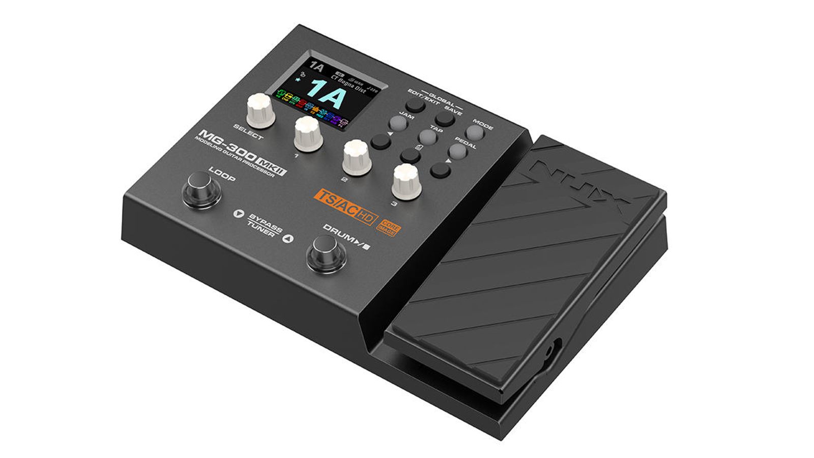 Used NUX MG-300 MKII guitar processor — angled product view