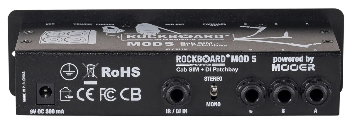 New RockBoard MOD 5 Cab SIM & DI Patchbay for Pedal Boards