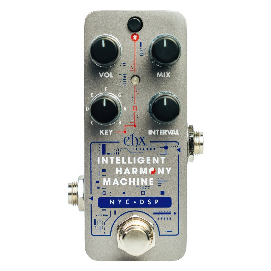 Electro-Harmonix Pico IHM harmonizer pedal — silver enclosure top view
