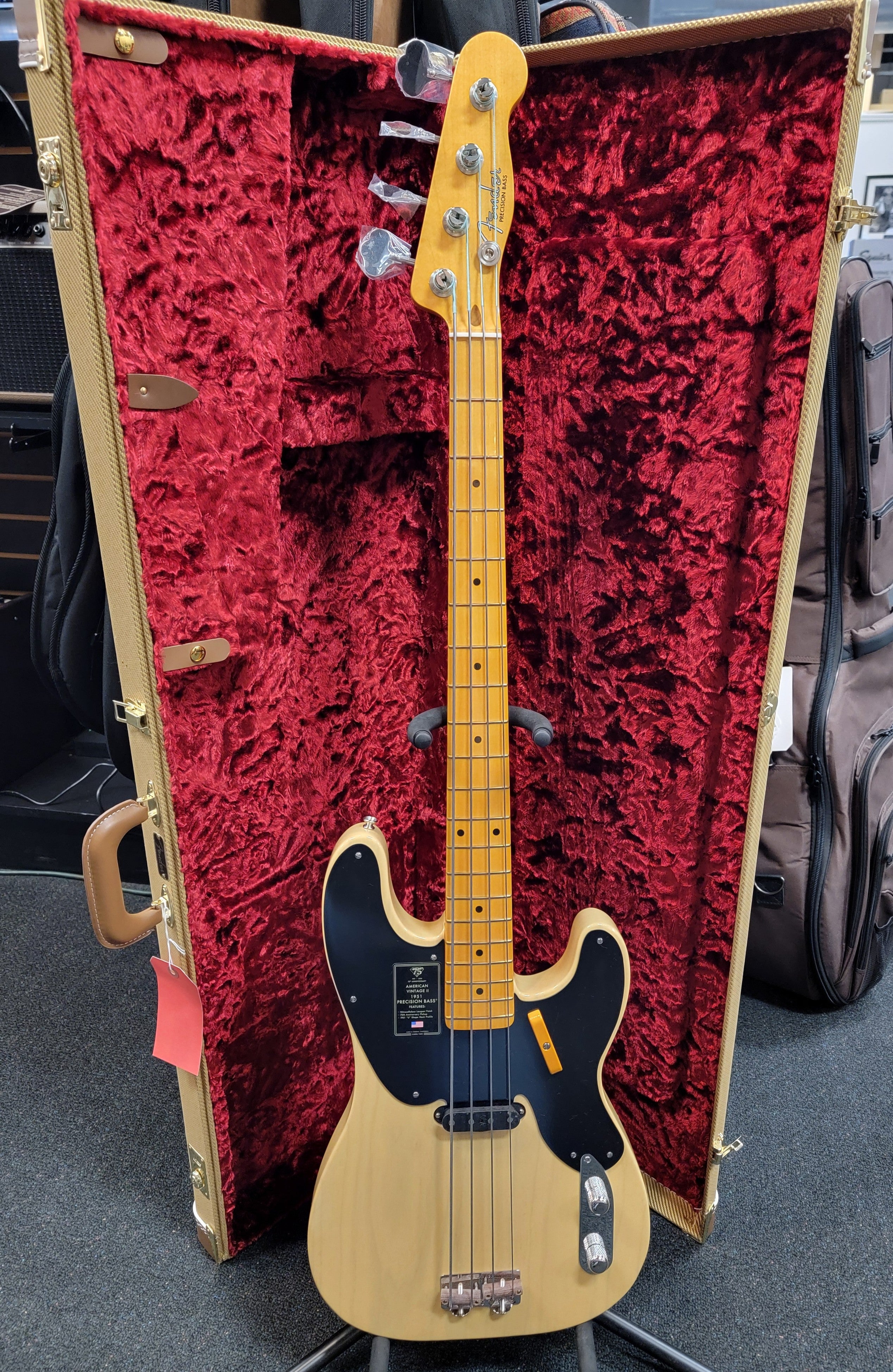 Fender 75th Anniversary American Vintage II 1951 Precision Bass, W/Case & Case Candy. Free Shipping!