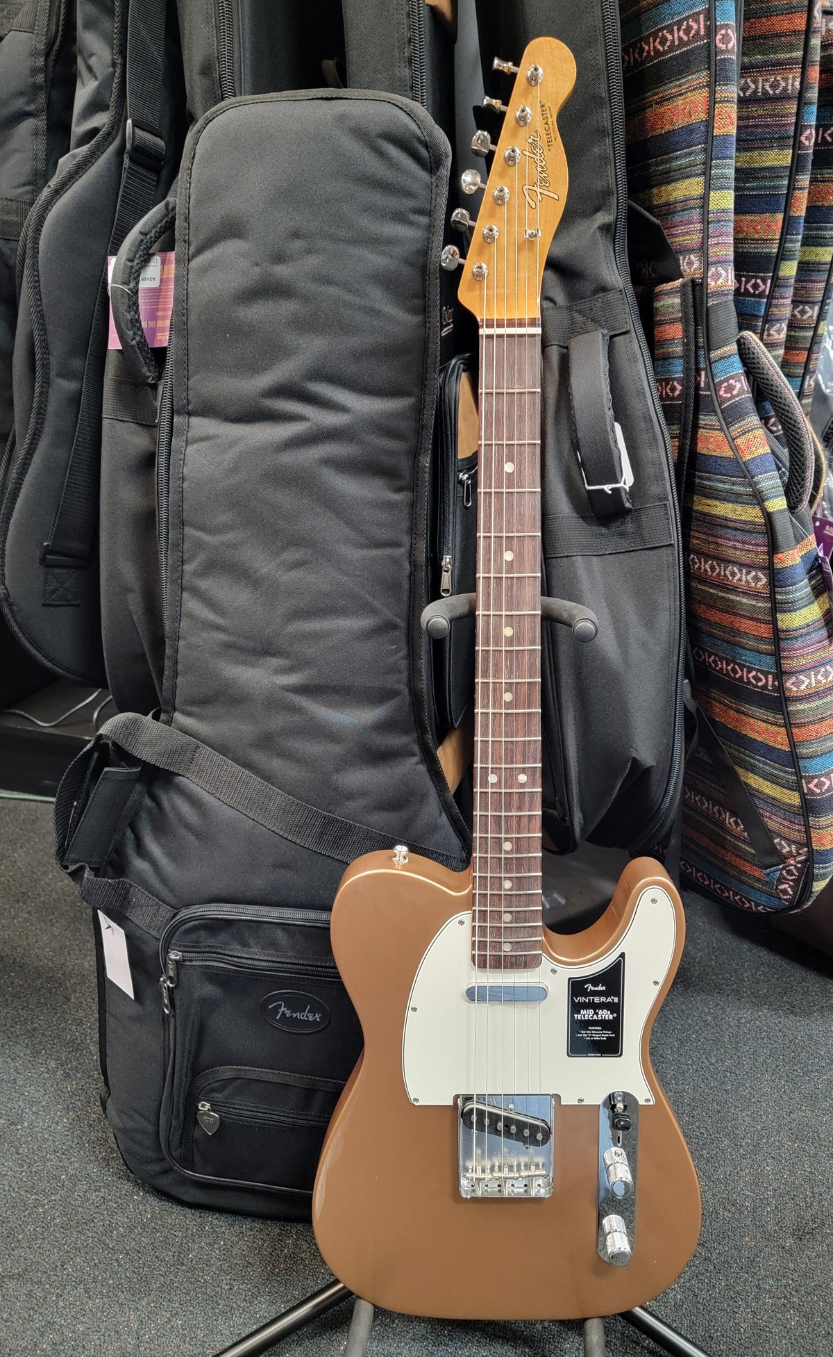 Fender Vintera III Mid '60s Telecaster Firemist Gold — headstock front