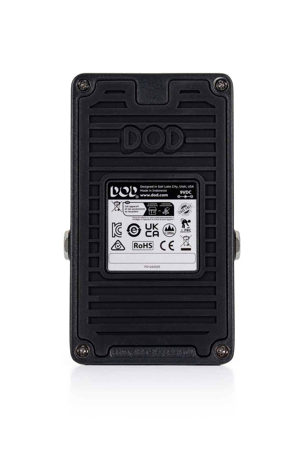 DOD Badder Monkey overdrive pedal — footswitch detail