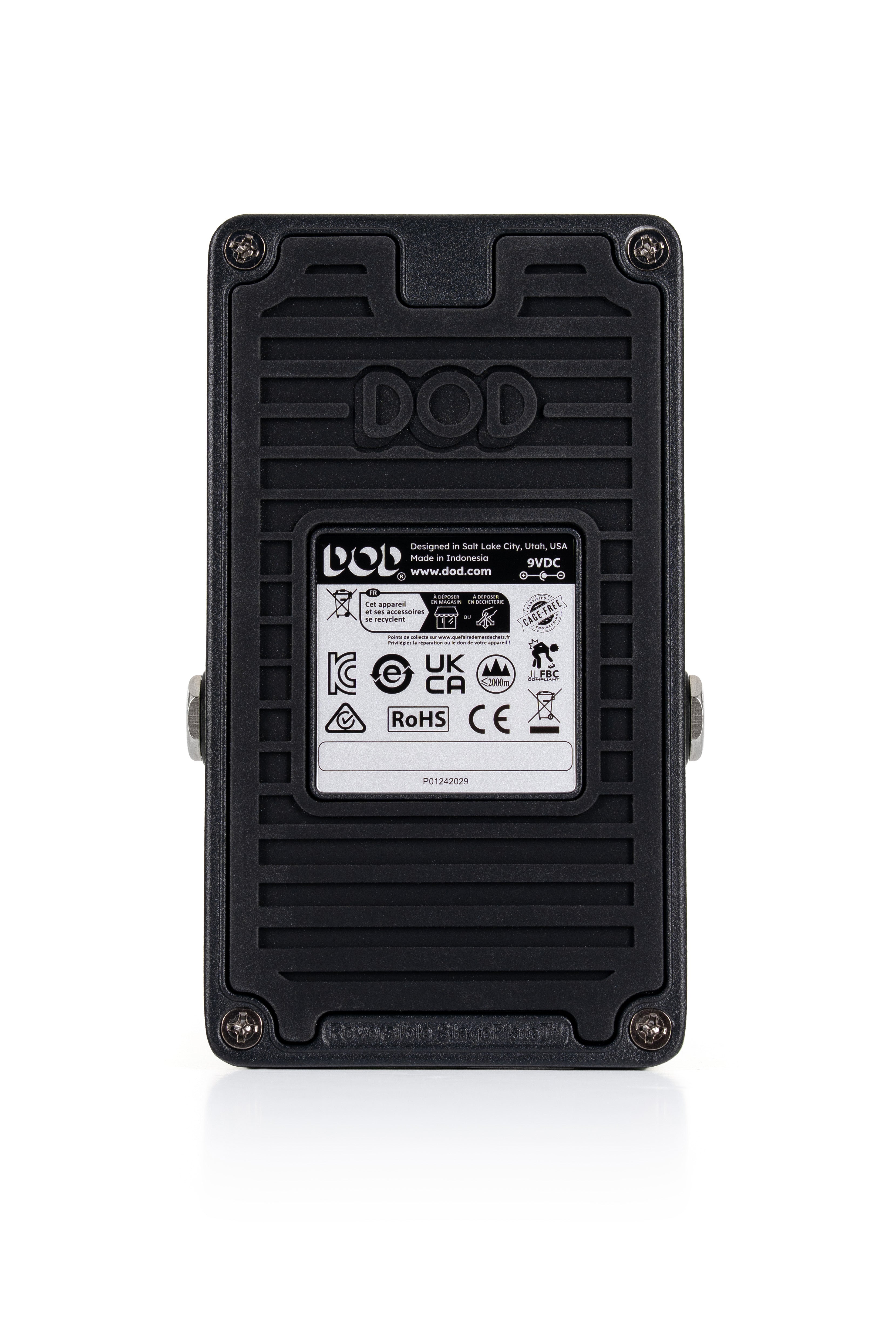 DOD Badder Monkey overdrive pedal — footswitch detail