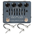 New Darkglass Alpha Omega Ultra V2 black bass preamp pedal, top view