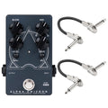 Darkglass Alpha Omicron bass preamp pedal — dark front with patch cables