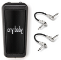 Dunlop CBJ95 Cry Baby Junior Wah Pedal — black enclosure with two patch cables included