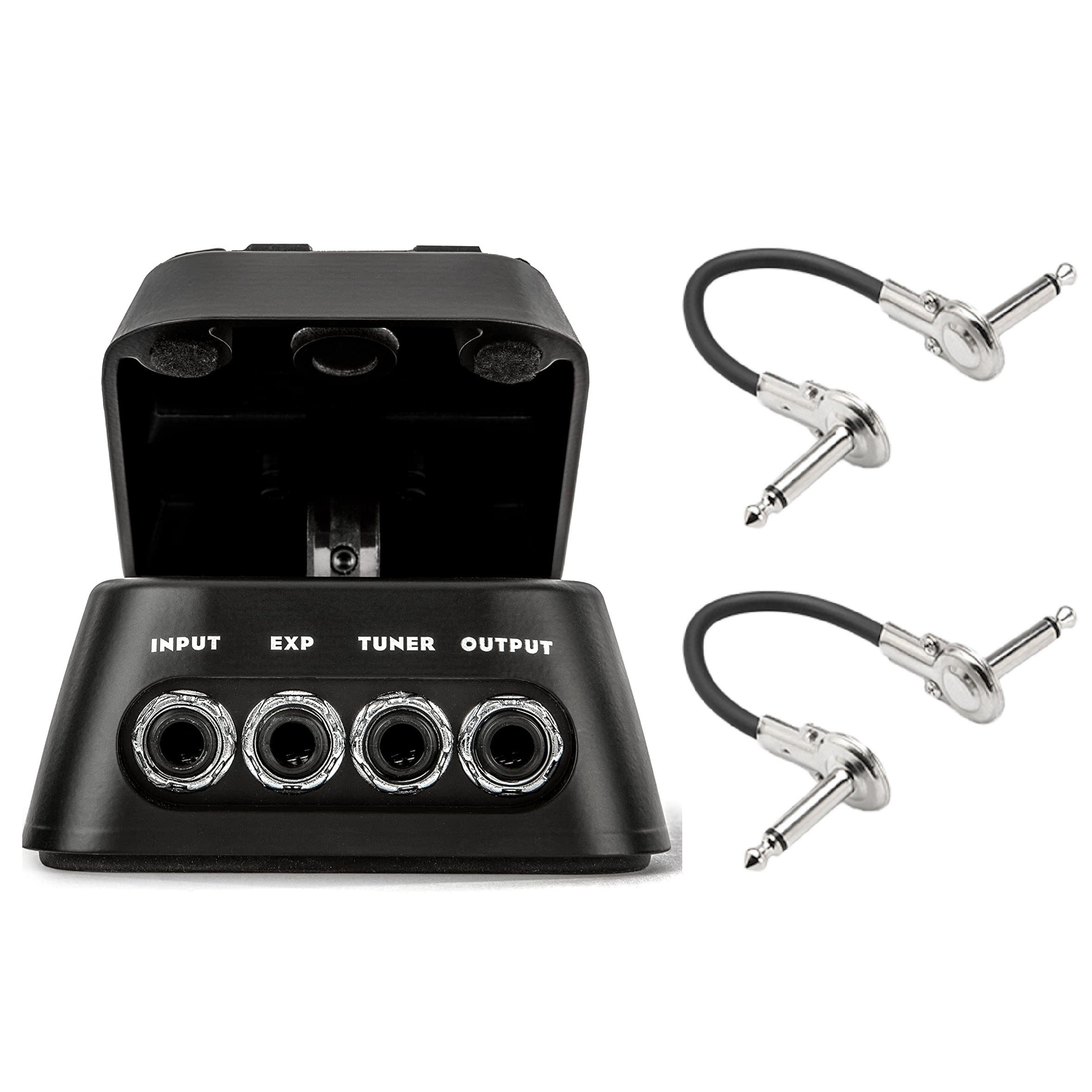 Dunlop DVP5 Volume X8 pedal in black with input, EXP, tuner and output jacks — included patch cables