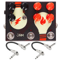 JAM Pedals Double Dreamer dual overdrive pedal in black with two included Hosa patch cables