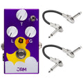 JAM Pedals Eureka! fuzz pedal — purple enclosure with two included patch cables