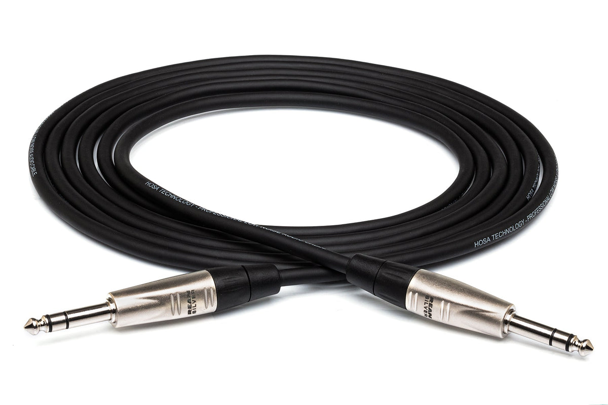Hosa HSS-010 Pro Balanced Interconnect Cable, REAN 1/4 inch TRS to Same (10 ft)