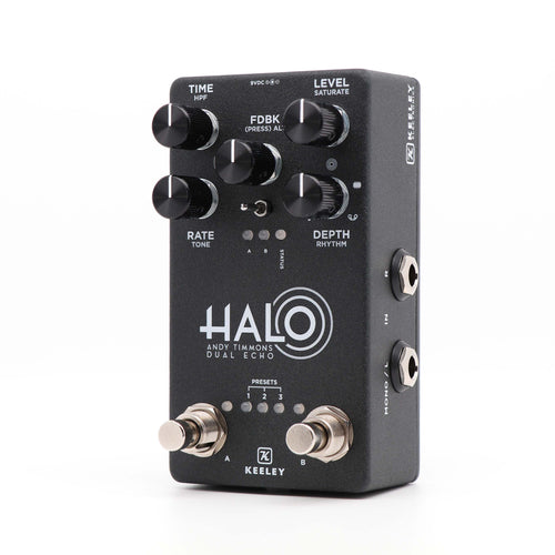 Keeley HALO Andy Timmons dual echo delay pedal - hero left angle