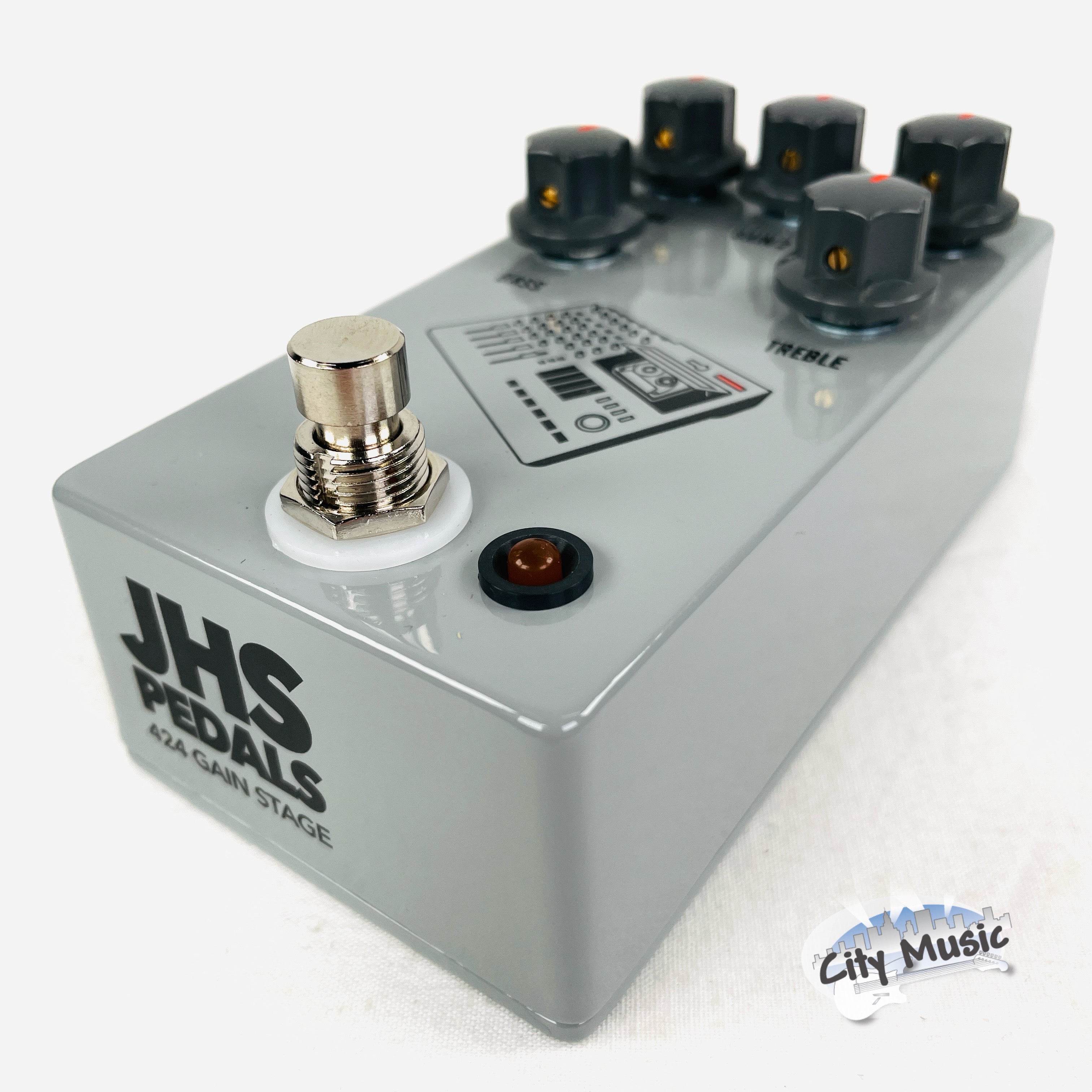Used JHS 424 Gain Stage Preamp Distortion Overdrive Guitar Effects Pedal