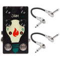 JAM Pedals Lucydreamer Bass overdrive pedal — black enclosure with two Hosa patch cables