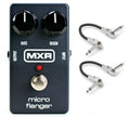 MXR M152 Micro Flanger pedal in navy blue with two Hosa patch cables