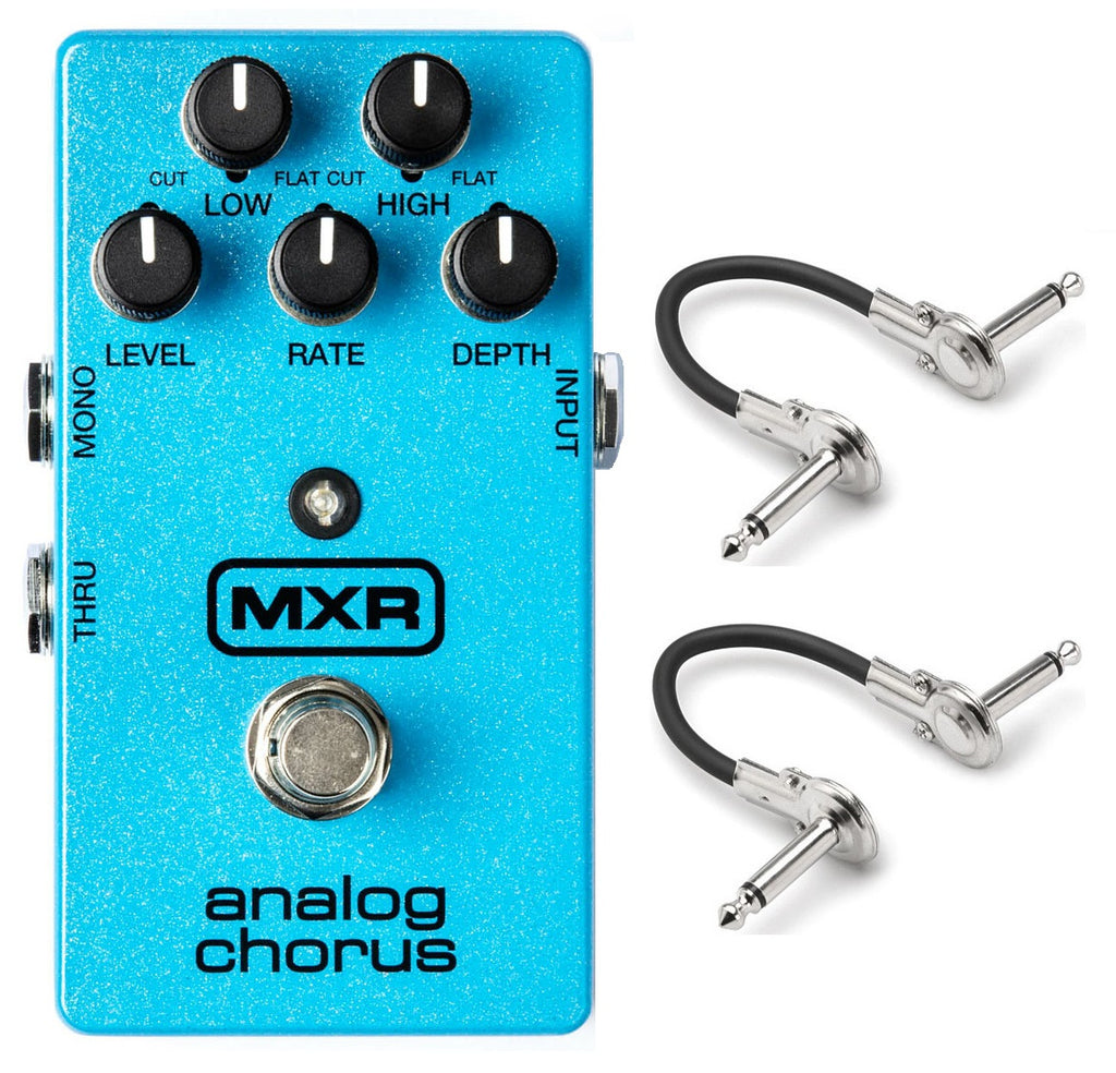 MXR M234 Analog Chorus pedal - blue enclosure with two included patch cables