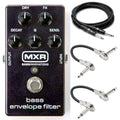 MXR M82 Bass Envelope Filter pedal — purple sparkle enclosure with cables