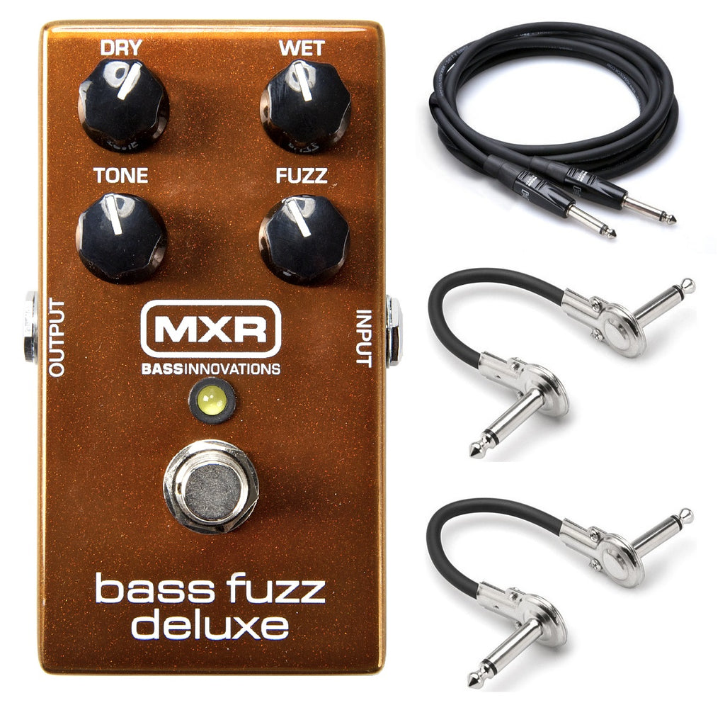 MXR M84 Bass Fuzz Deluxe pedal - copper enclosure with bundled patch and guitar cables