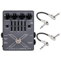 Darkglass Microtubes X7 bass distortion pedal — front panel with included patch cables