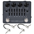 Darkglass Microtubes X Ultra bass distortion pedal — gray enclosure with patch cables