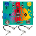 JAM Pedals Ripply Fall green chorus phaser pedal with included cables