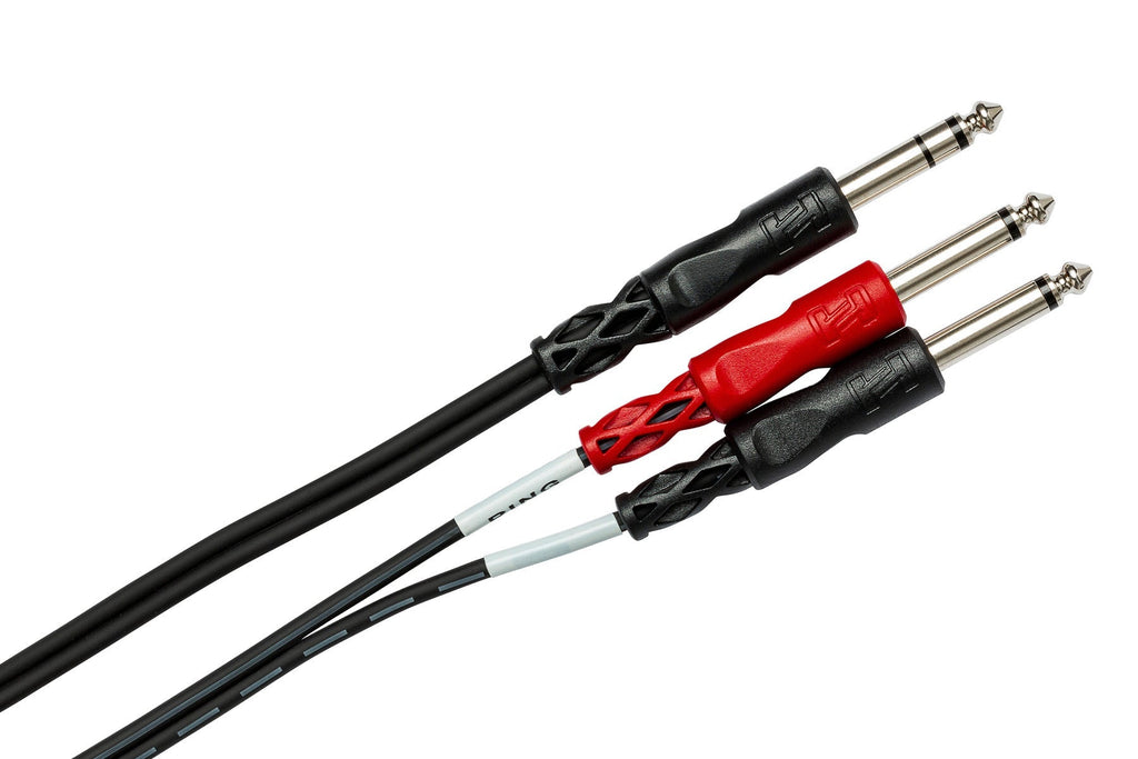 Hosa STP-202 Insert Cable (1/4 in TRS to Dual 1/4 in TS, 2 m)