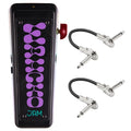JAM Pedals Wahcko Bass analog wah pedal — black and purple finish with two patch cables