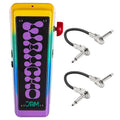 JAM Pedals Wahcko analog wah pedal — rainbow finish with two black patch cables